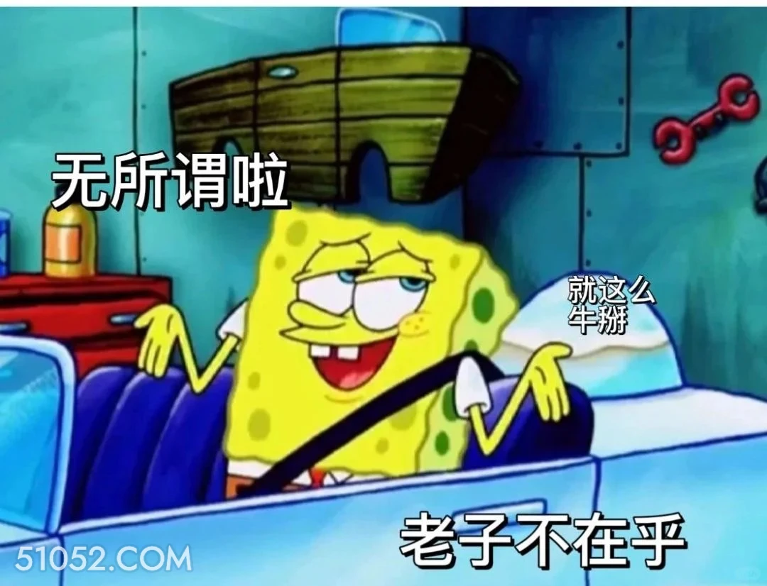 无所谓，老子不在乎 海绵宝宝 派大星 章鱼哥 动画片 搞笑表情