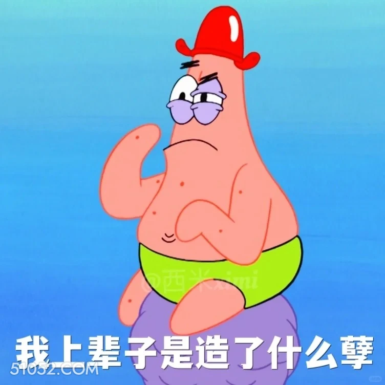 我上辈子是造了什么孽 海绵宝宝 派大星 章鱼哥 痞老板 动画片