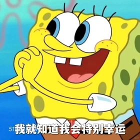 我就知道我会特别幸运 海绵宝宝 派大星 章鱼哥 动画片 搞笑表情