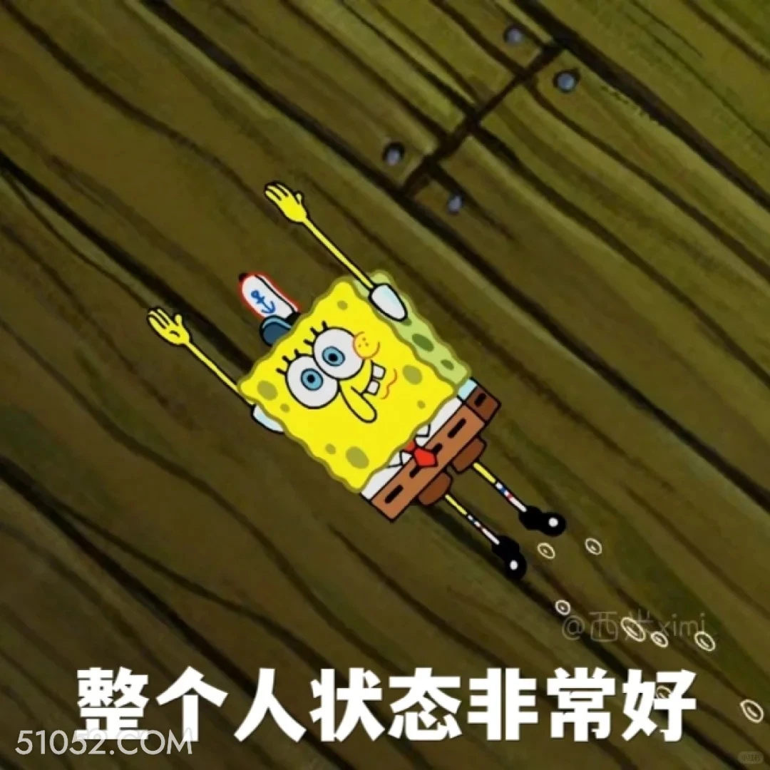 整个人状态非常好 海绵宝宝 派大星 章鱼哥 动画片 搞笑表情