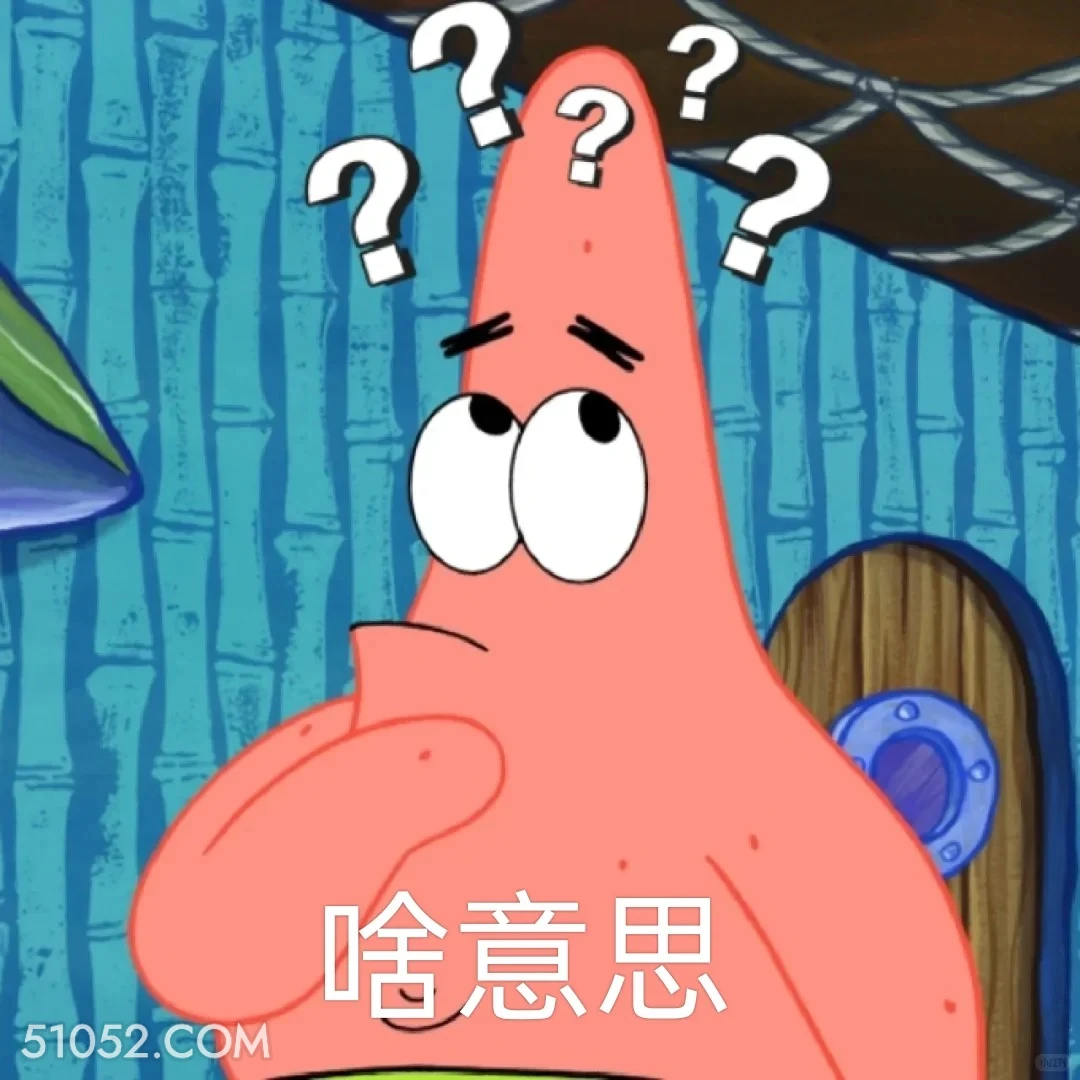 啥意思 海绵宝宝 派大星 章鱼哥 动画片 搞笑表情