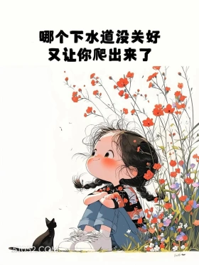 哪个下水道没关好，又让你爬出来了 小女孩 吵架 镇场子 搞笑文案
