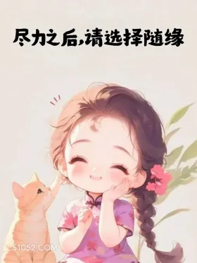 尽力之后随缘 小女孩 旺自己 金句 治愈文案