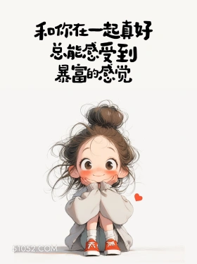 和你在一起总能感受到暴富的感觉 小女孩 收红包 搞笑回复 搞笑文案