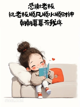 感谢老板，祝老板顺风顺水顺财神 小女孩 收红包 搞笑回复 搞笑文案