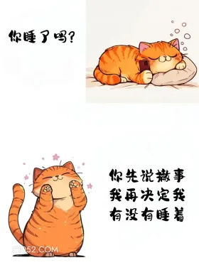 你瞎说啥事我再决定睡没睡 猫猫 神回复 搞笑文案