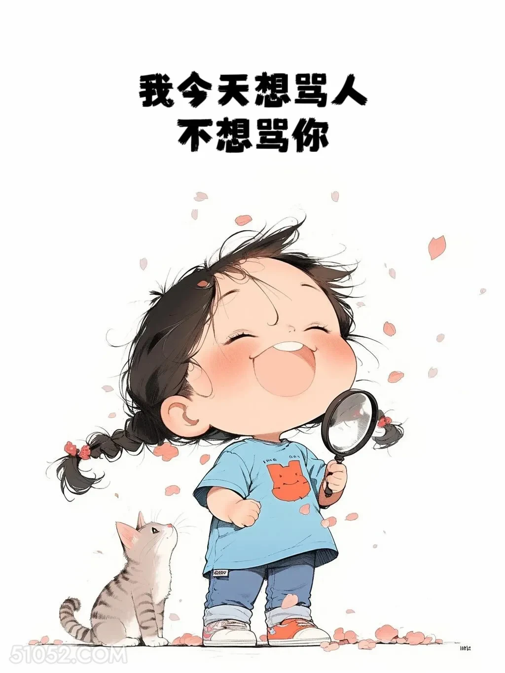 我今天想骂人，不想骂你 小女孩 吵架 镇场子 搞笑文案