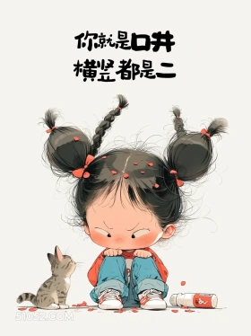 你就是口井-横竖都二 小女孩 阴阳怪气 歇后语 搞笑文案