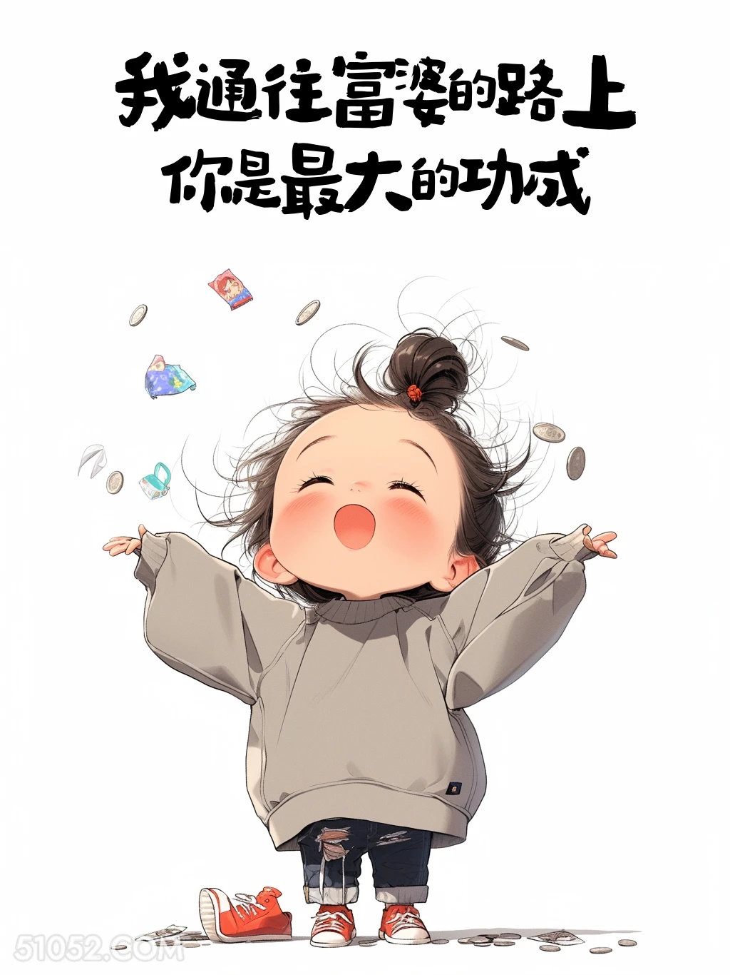 我通往富婆的路上你是最大的功臣 小女孩 收红包 搞笑回复 搞笑文案