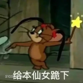 给本仙女跪下 猫和老鼠 动画片 汤姆猫 杰瑞 搞笑表情