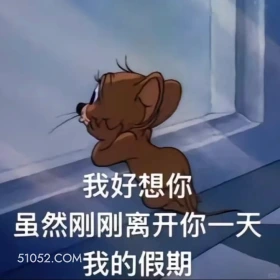 我好想你，我的假期 猫和老鼠 动画片 汤姆猫 杰瑞 搞笑表情