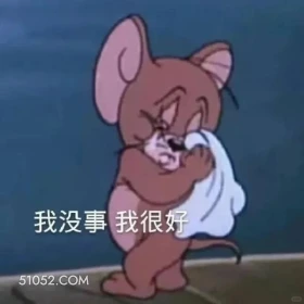 我没事，我很好 猫和老鼠 动画片 汤姆猫 杰瑞 搞笑表情