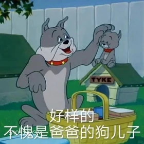 不愧是爸爸的狗儿子 猫和老鼠 动画片 汤姆猫 杰瑞 搞笑表情