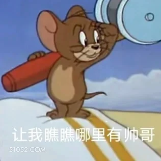 让我瞧瞧哪里有帅哥 猫和老鼠 动画片 汤姆猫 杰瑞 搞笑表情