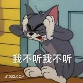我不听我不听 猫和老鼠 动画片 汤姆猫 杰瑞 搞笑表情