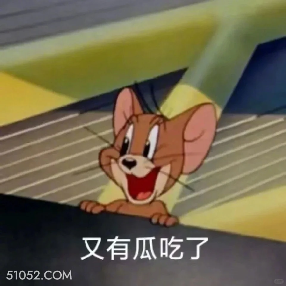 又有瓜吃了 猫和老鼠 动画片 汤姆猫 杰瑞 搞笑表情