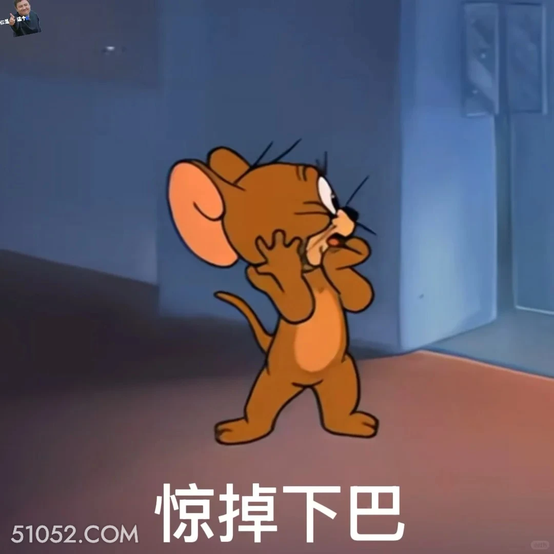 惊掉下巴 猫和老鼠 动画片 汤姆猫 杰瑞 搞笑表情