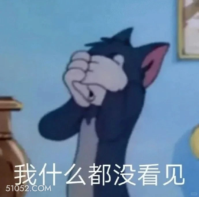 我什么都没看见 猫和老鼠 动画片 汤姆猫 杰瑞 搞笑表情