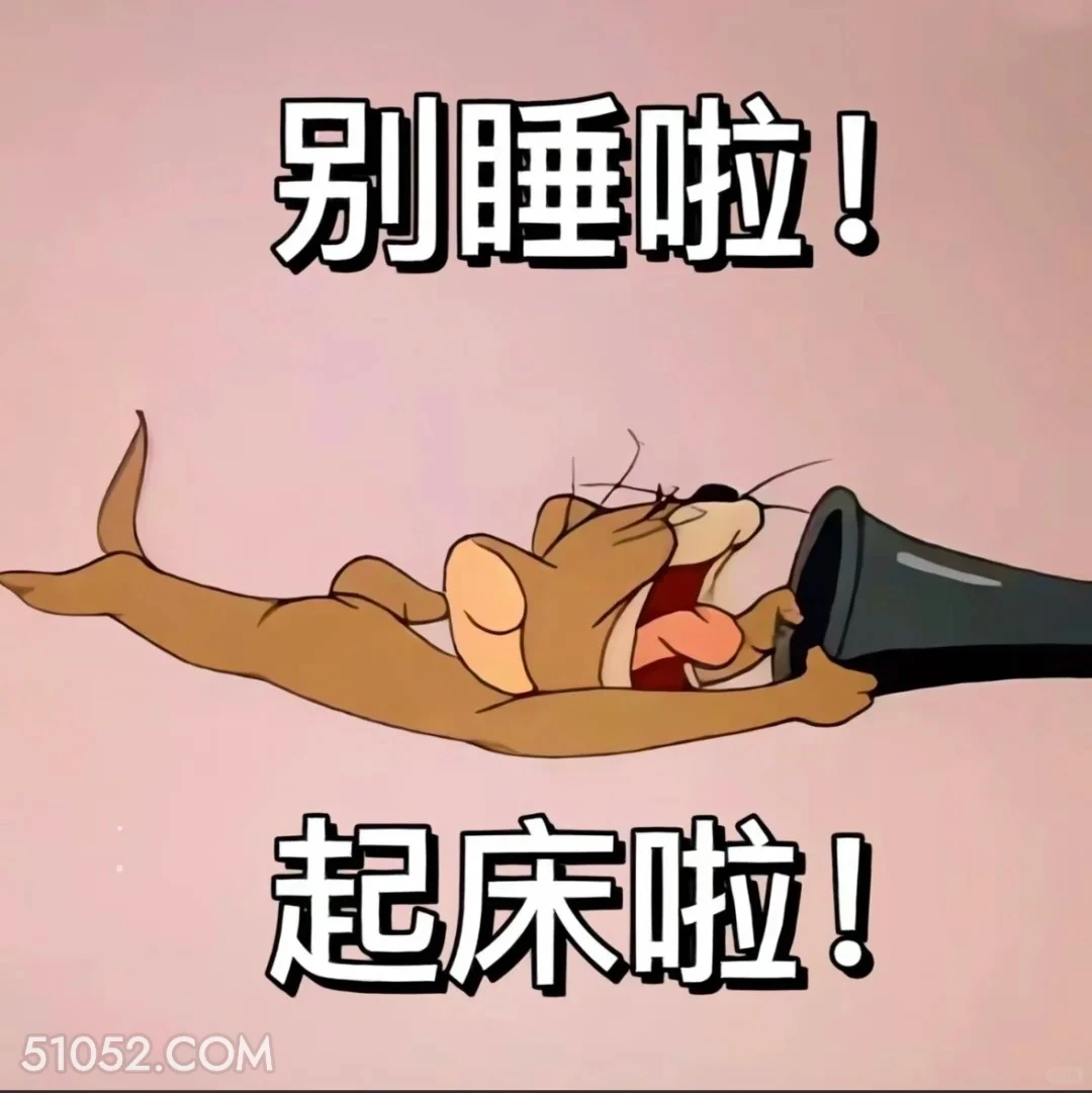 起床啦 猫和老鼠 动画片 汤姆猫 杰瑞 搞笑表情