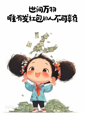 世间万物唯有发红包的人不可辜负 小女孩 收红包 神回复 搞笑文案