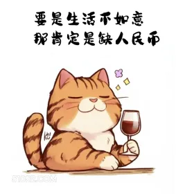 生活不如意那肯定是缺人民币 猫猫 有梗 搞笑文案