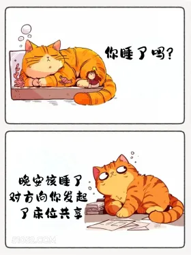 异性问你睡了吗这样回 猫猫 睡了吗 神回复 搞笑文案