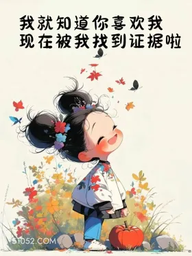 被我找到你喜欢我的证据啦 小女孩 收红包 神回复 搞笑文案