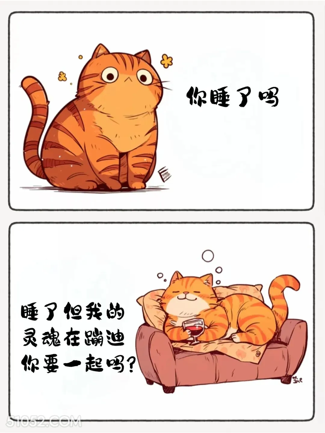 睡了但灵魂在蹦迪 猫猫 睡了吗 神回复 搞笑文案