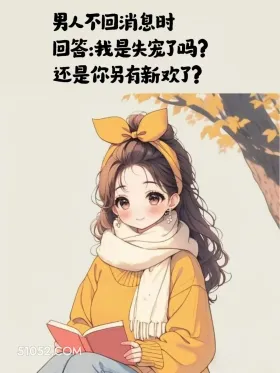 不回消息时。我失宠了还是你另有新欢了 小女孩 情商高 会接话 置顶文案