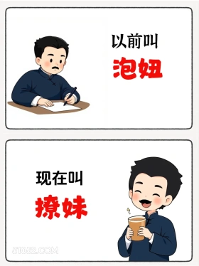 以前叫泡妞现在叫撩妹 鲁迅 网络新名词 有梗 搞笑文案