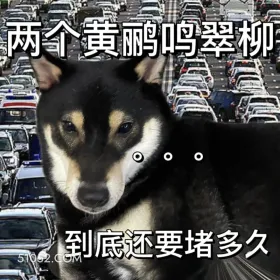 两个黄鹂鸣翠柳，到底还要堵多久 二哈 返程 堵车 搞笑文案