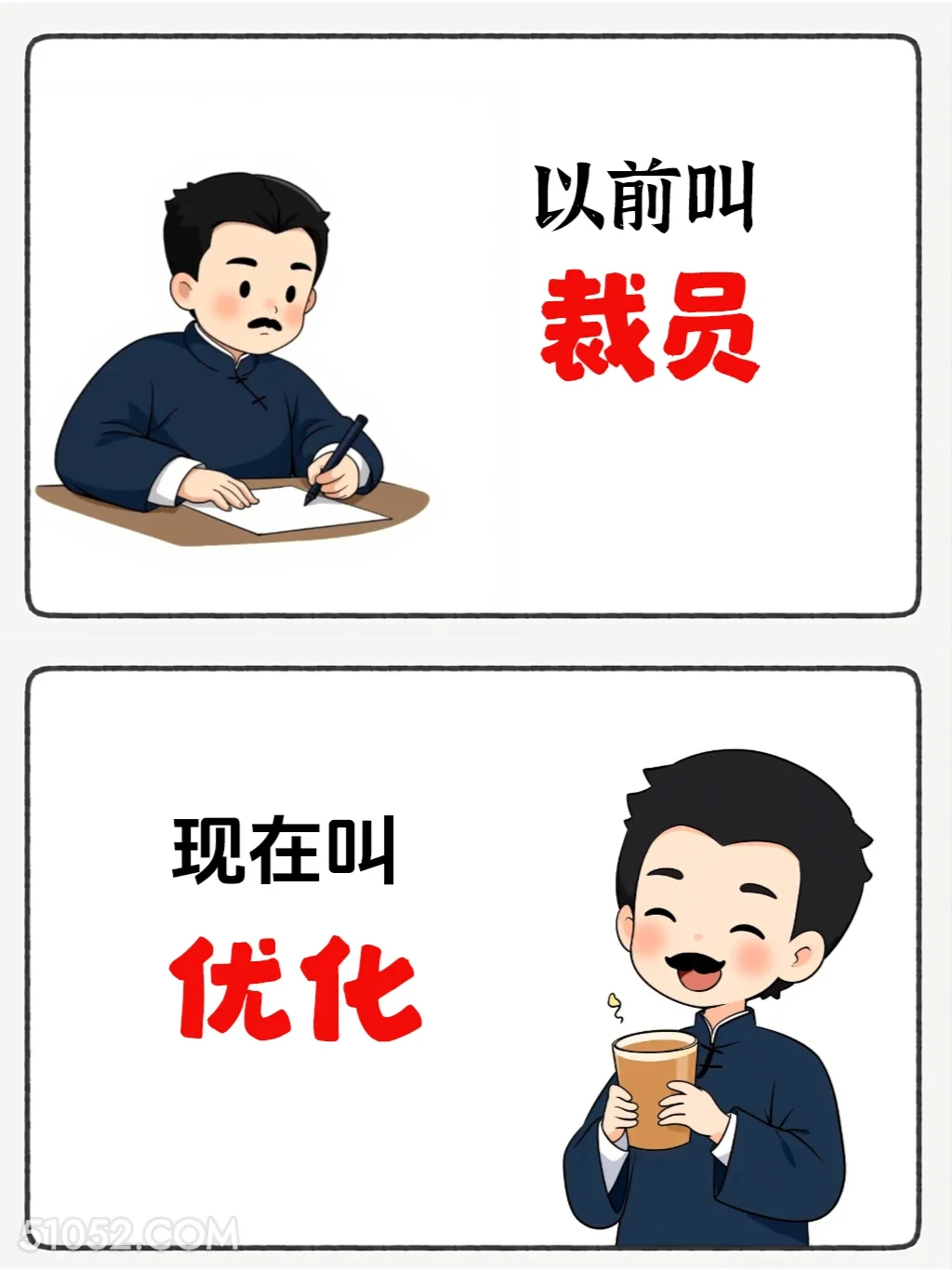 以前叫裁员现在叫优化 鲁迅 网络新名词 有梗 搞笑文案