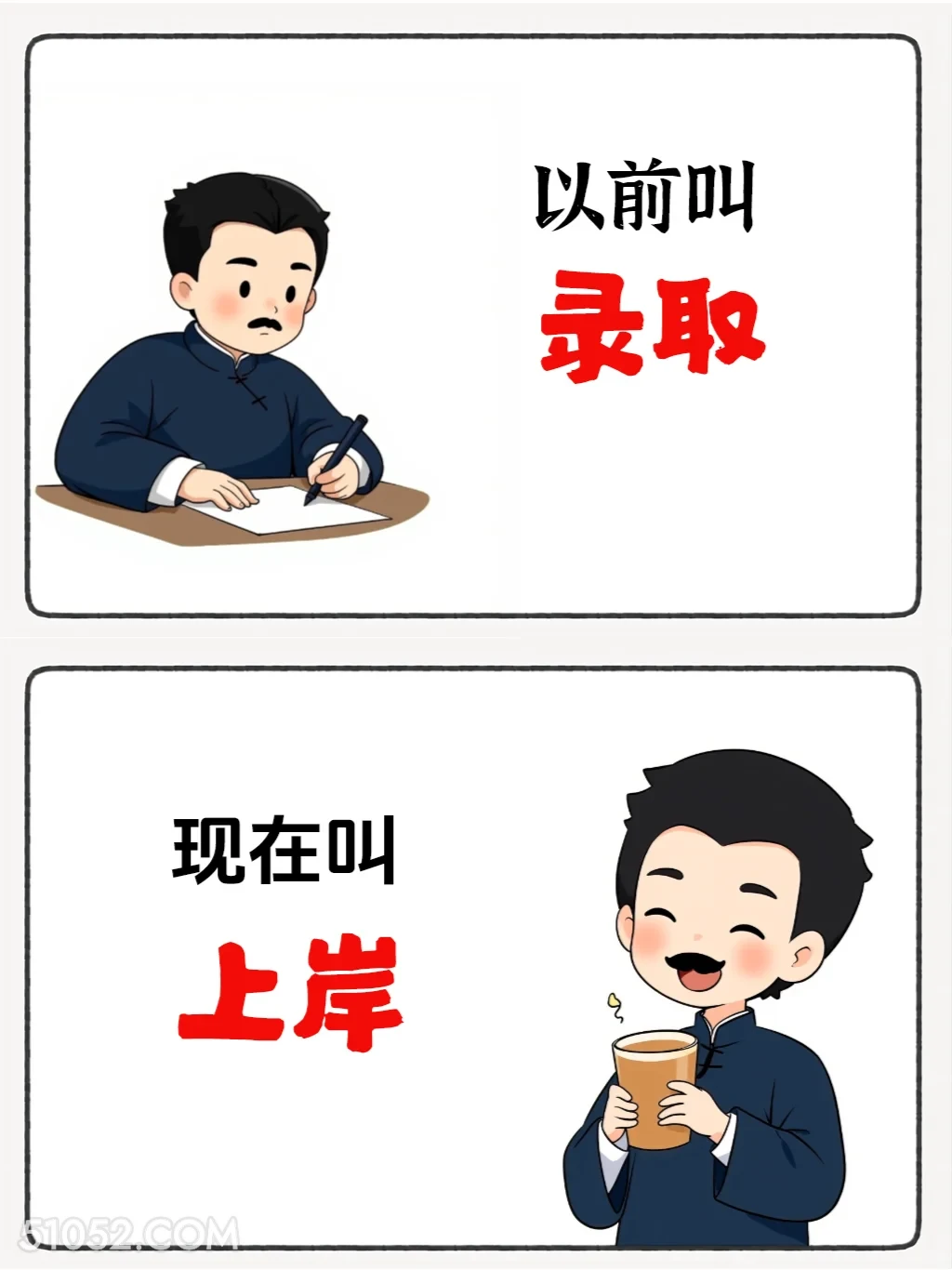 以前叫录取现在叫上岸 鲁迅 网络新名词 有梗 搞笑文案