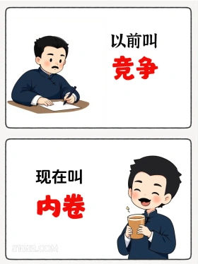 以前叫竞争现在叫内卷 鲁迅 网络新名词 有梗 搞笑文案