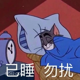 已睡勿扰 猫和老鼠 动画片 杰瑞 汤姆猫 搞笑表情