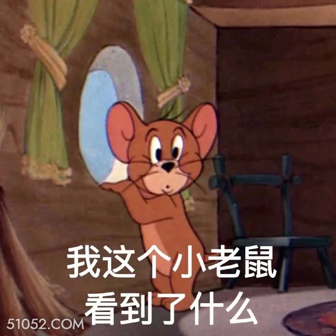 我这个小老鼠看到了什么 猫和老鼠 动画片 杰瑞 汤姆猫 搞笑表情