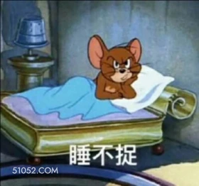 睡不着 猫和老鼠 动画片 汤姆猫 杰瑞 搞笑表情