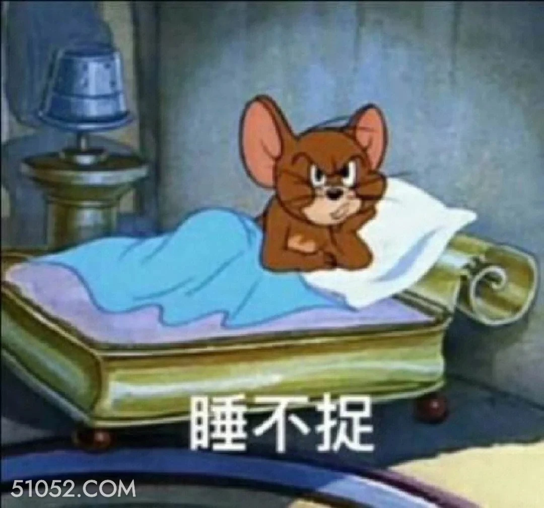 睡不着 猫和老鼠 动画片 汤姆猫 杰瑞 搞笑表情