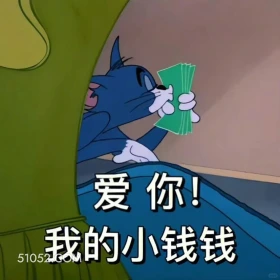 爱你，我的小钱钱 猫和老鼠 杰瑞 汤姆猫 动画片 搞笑表情