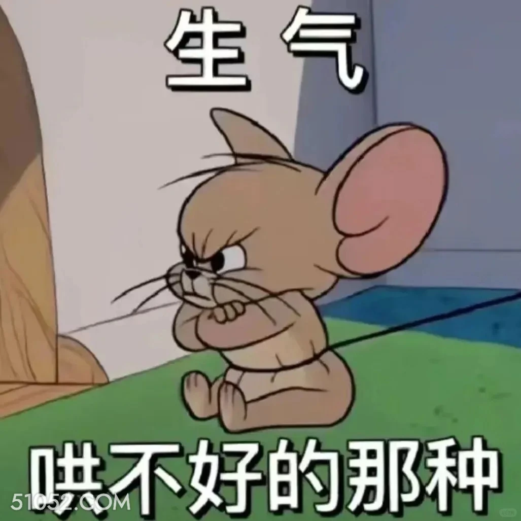 生气，哄不好的那种 猫和老鼠 动画片 杰瑞 汤姆猫 搞笑表情