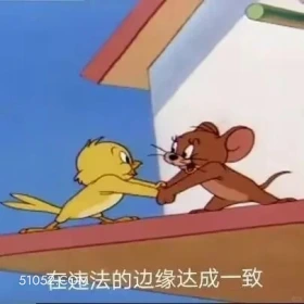 在违法的边缘达成一致 猫和老鼠 杰瑞 汤姆猫 动画片 搞笑表情