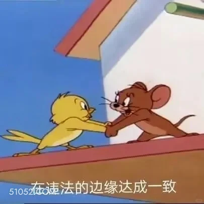 在违法的边缘达成一致 猫和老鼠 杰瑞 汤姆猫 动画片 搞笑表情