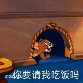你要请我吃饭吗 猫和老鼠 动画片 杰瑞 汤姆猫 搞笑表情