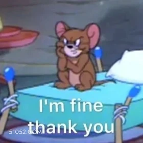 我很好 猫和老鼠 汤姆猫 杰瑞 动画片 搞笑表情