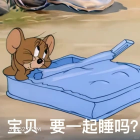 宝贝要一起睡吗 猫和老鼠 动画片 杰瑞 汤姆猫 搞笑表情