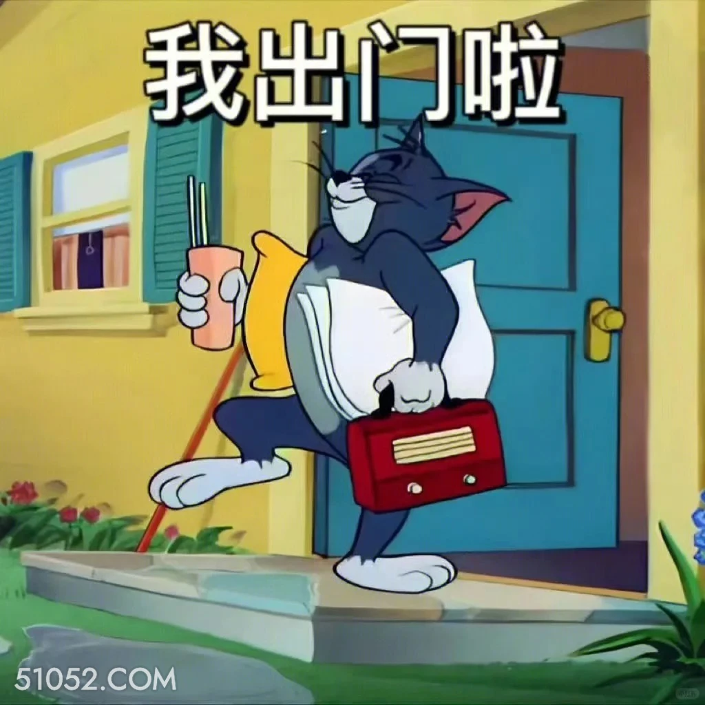 我出门啦 猫和老鼠 动画片 杰瑞 汤姆猫 搞笑表情