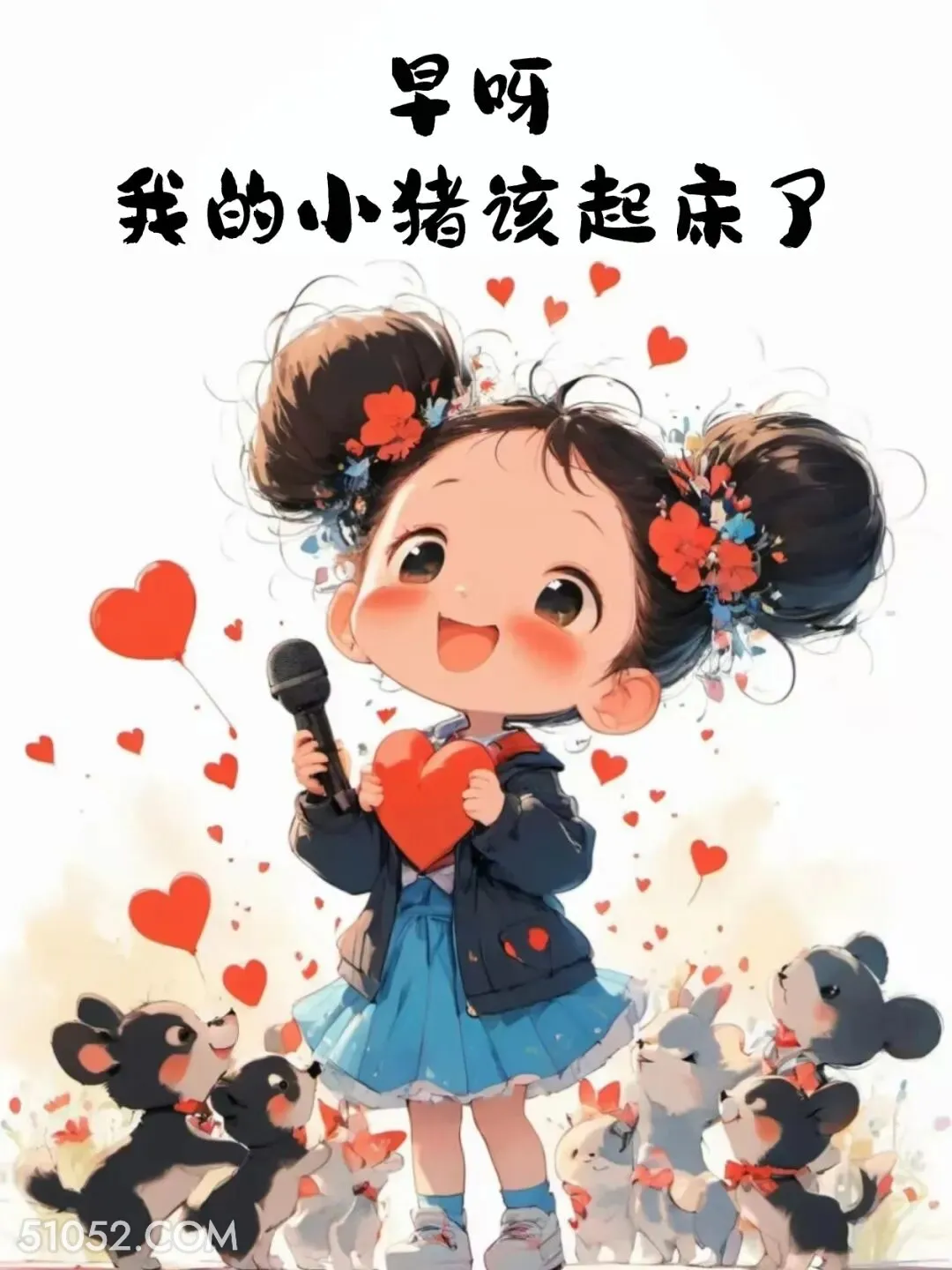 早呀，我的小猪该起床了 小女孩 撩人 搞笑文案