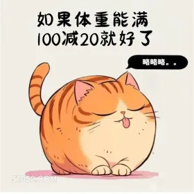减肥这样发笑死朋友圈 猫猫 减肥 发朋友圈 搞笑文案