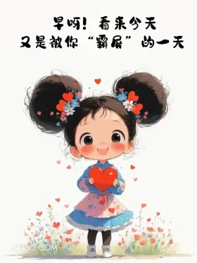 早，今天又是被你霸屏的一天 小女孩 撩人 搞笑文案