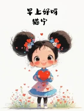 早上好呀，猫宁 小女孩 撩人 搞笑文案